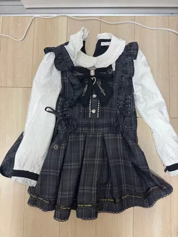 LIZLISA 프릴 요크 리본 셋업