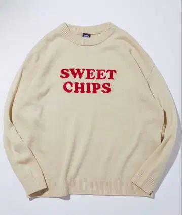 한정판 전개 빅 실루엣 프론트 로고 크루넥 니트