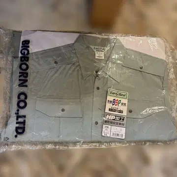 미사용 새상품 BIGBORN Early Bird 반팔 워크 셔츠 LL