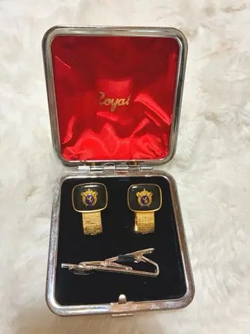 Royal 커프스 단추 넥타이핀 세트