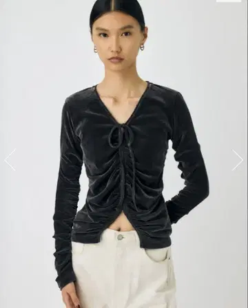 moussy SHEER VELOUR 가디건