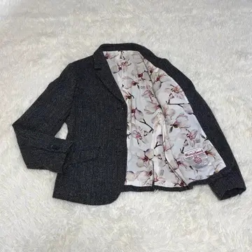 해리스 트위드 테일러드 자켓 헤링본 3B 구제 의류 M 사이즈