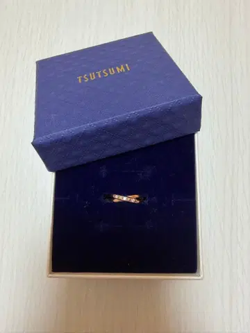TSUTSUMI 로즈 골드 핑키링 크로스