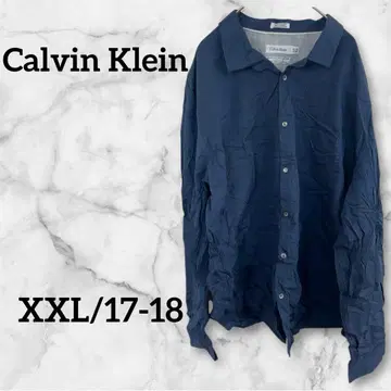 새상품급 Calvin Klein [ XXL ] 네이비 스트라이프 셔츠