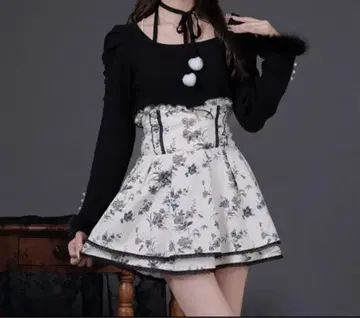 퍼 달린 리본 소매 컨셔스 니트 Palelfy 양산형 블랙 스나계