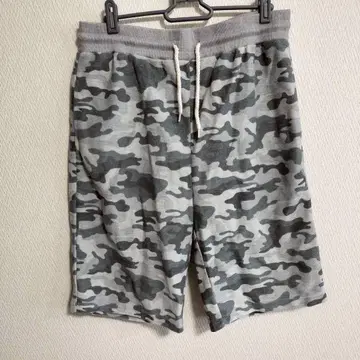 하프 팬츠 숏팬츠 룸웨어 스포츠 카모 패턴 L 사이즈