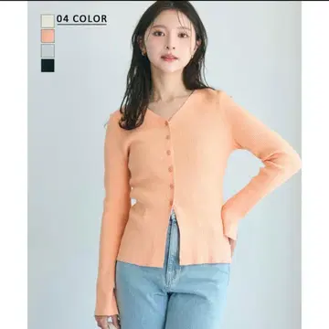 [ HARUKA DESIGN ] 소매 슬릿 리브 가디건