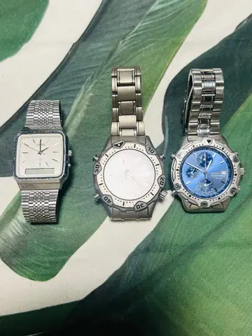 Seiko 1개와 Casio 2개 시계 세트