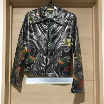 올 패턴 크롭 집업 자켓 USA제