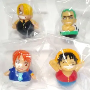 원피스 미니 칠뚝이 피규어 4종 세트 루피 조로 나미 상디