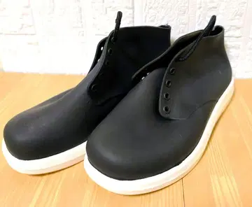 [ 미사용 ] 블랙 하이컷 레인 신발