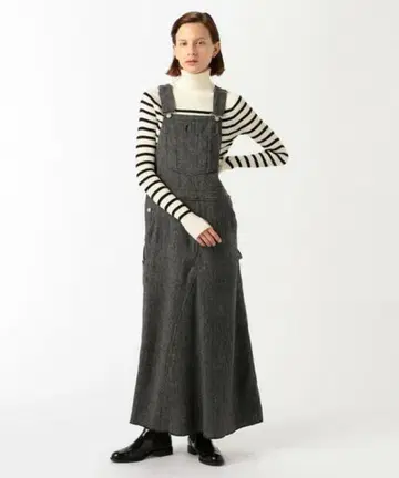 UNION LAUNCH 헤링본 트위드 오버롤