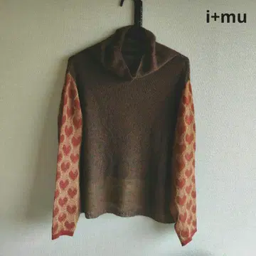 센소유니코 i+mu 하트 무늬 니트 풀오버