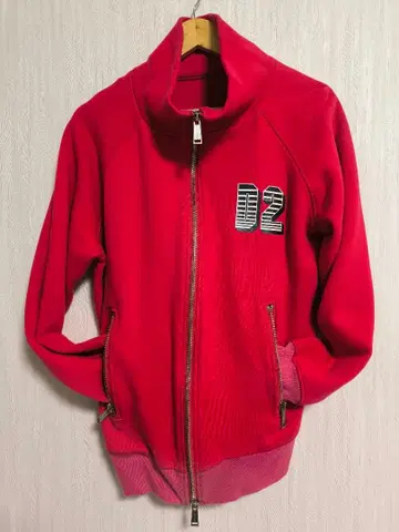 DSQUARED 레드 블루종 후드티 자켓