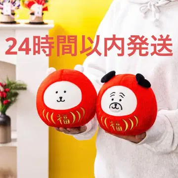 나가노 캐릭터즈 해피 백 2026 달마 봉제 인형 세트 곰 퍼그