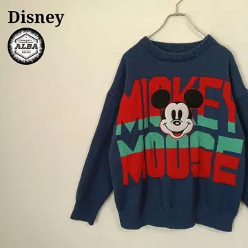 디즈니 스웨터 니트 미키 자수 90s 빈티지