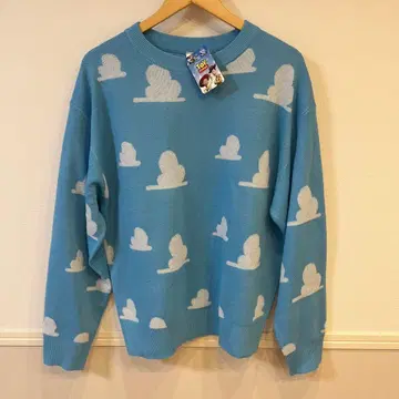 택 포함 새상품 디즈니 토이스토리 앤디의 방 니트 스웨터 L