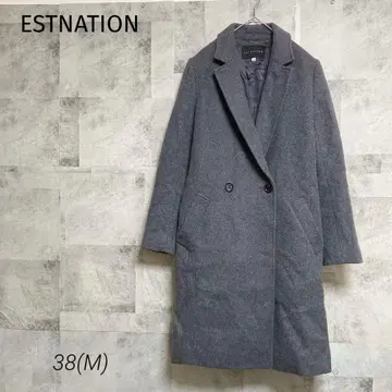 ESTNATION 에스트네이션 [ M ] 체스터 코트 다크 그레이 울