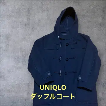 유니클로 UNIQLO 더플 코트 네이비 롱 기장
