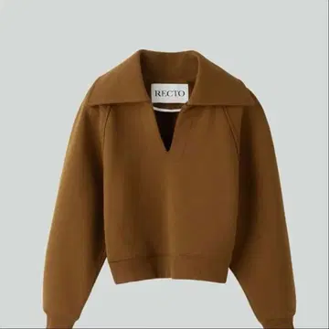 RECTO 카라 부착 브라운 맨투맨