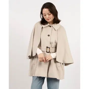 택 포함 새상품 아카이브 2way 케이프 미들 코트 아우터 아이보리