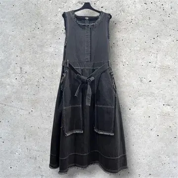 새상품급 DW2R 센소유니코 미카레미카레 프린지 데님 롱 원피스