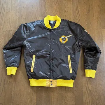 Fanatics 바시티 자켓 M 브라운/옐로우 컬러 petco park