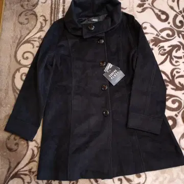 미사용 새상품 3L 빅 사이즈 롤넥 블랙 코트