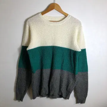 Graniph 그라니프 블록 컬러 니트 스웨터 M 사이즈