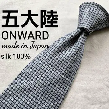 새상품급 고타이리쿠 gotairiku 넥타이 실크 100% 블루 체크