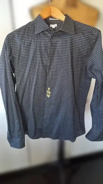 Paul Smith 블랙 컬러 도트 무늬 셔츠 원포인트 자수