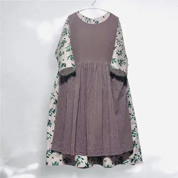 [ 핸드메이드 ] 올리브 패턴 원피스