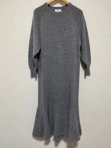 니트 롱 원피스 슬로브 이에나