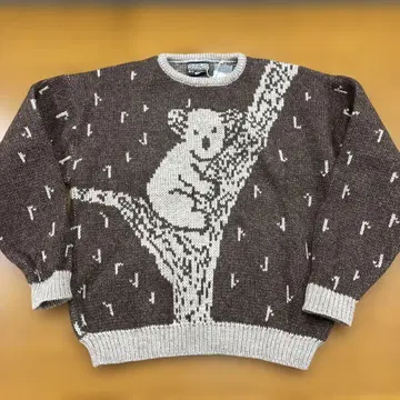 미사용 새상품 KAALAA 니트 스웨터 울 코알라 L 사이즈 애니멀