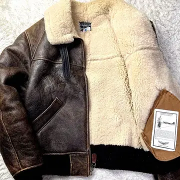 초두꺼움 아비렉스 B-6 무스탕 가죽 자켓 보머 플라이트