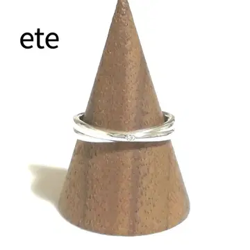 [새상품급] 에테(ete) 크로스 싱글 볼 다이아몬드 실버 반지 10호