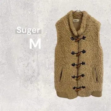 슈가 보아 니트 베스트 베스트 더플 클로징 M 레이어드 카멜