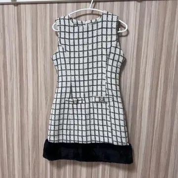 pomme 트위드 퍼 원피스