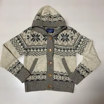 후드 부착 두꺼운 원단 니트 가디건 FREE