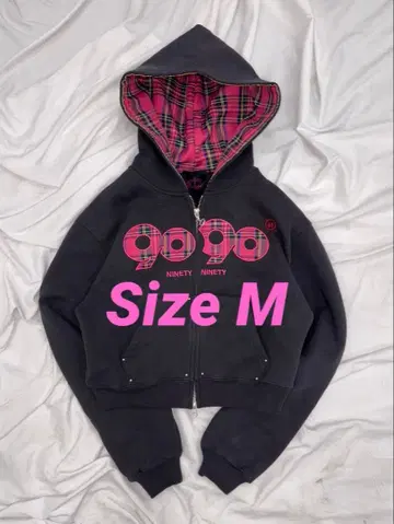 9090 girl OG Logo Zip Hoodie