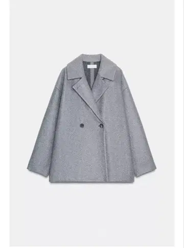 ZARA 소프트 더블 브레스트 코트 사이즈 L 택 포함 미사용 새상품