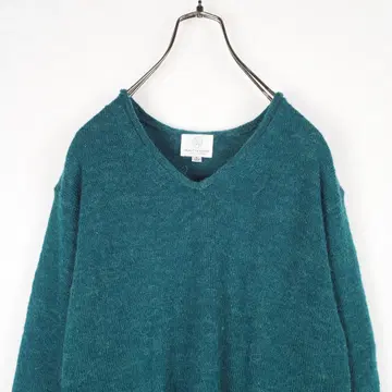 Y4687*유나이티드 애로우즈 최고급 알파카 니트 스웨터 그린