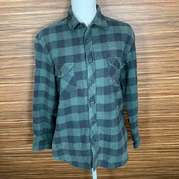 SENT OCEAN 센트오션 남성용 L 사이즈 셔츠 그린 체크