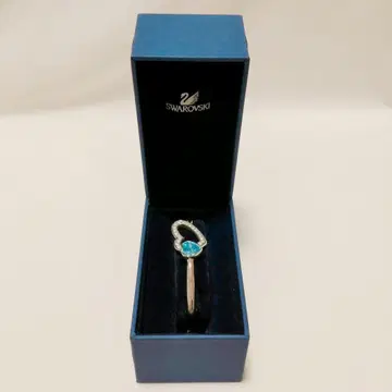 스와로브스키 하트 뱅글 팔찌 블루 스카이블루 박스 포함