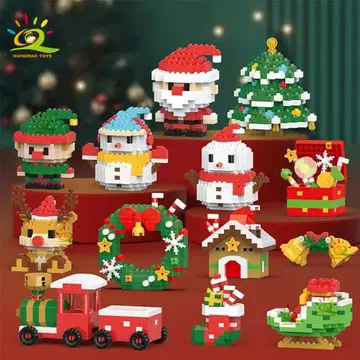 나노블록 호환 크리스마스 블록 세트 12개입