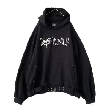 Rosen Kreuz oversized belt hoodie 후드티