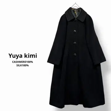 Yuya kimi 캐시미어 100% 캐시미어 코트 올 패턴 실크 코트 9