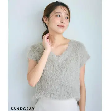 [ HARUKA DESIGN ] 샤기 V넥 베스트