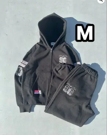 넘버링 체크 집 후디 x 스웻 팬츠