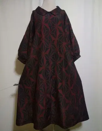 기모노 리메이크 / 돌먼 소매 / 카라 달린 원피스 사이즈 LL~3L